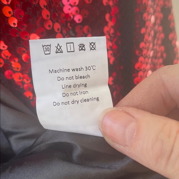 Allegra K Sequin Zip-Front Bomber Jacket - Picture 11 of 12